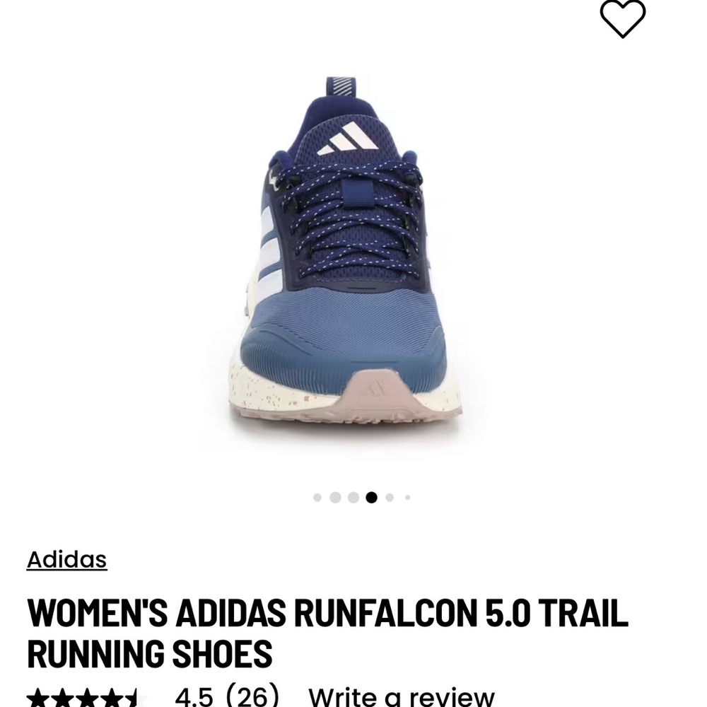 Adidas Women's Runfalcon 5.0 Trail Running Shoe- women’s 8.5 Blue Athletic Shoes